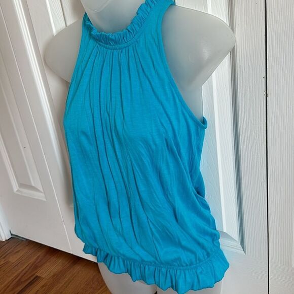 Derek Heart Blouse Tank Blouse Top Shirt Turquoise Blue Dressy Medium M - Picture 2 of 4
